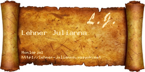 Lehner Julianna névjegykártya